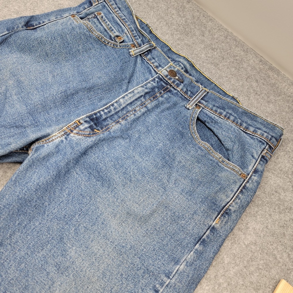Levi Strauss 505 Mens Jeans 38x30 Medium Wash Straight Leg Denim Pants - Picture 7 of 16